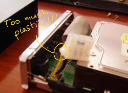 Closeup of MediaBank power cable connector