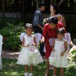 Mum teaching cousins how to throw flower petals Mum teaching cousins how to throw flower petals